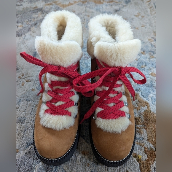 J. Crew Nordic Nubuck Leather Boots Size 7 Pecan Brown - Picture 1 of 7